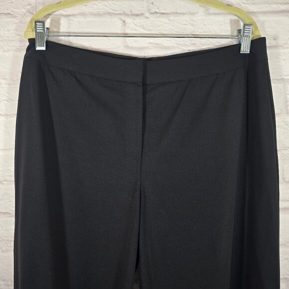 M Lafayette 148 Black Virgin Wool Flare Dress Pants Trousers Vintage Bootcut - Picture 2 of 9